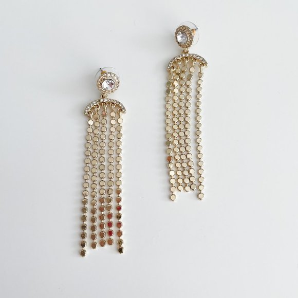 J. Crew Factory Jewelry - J. Crew Factory Gold Crystal Waterfall Drop Earrings